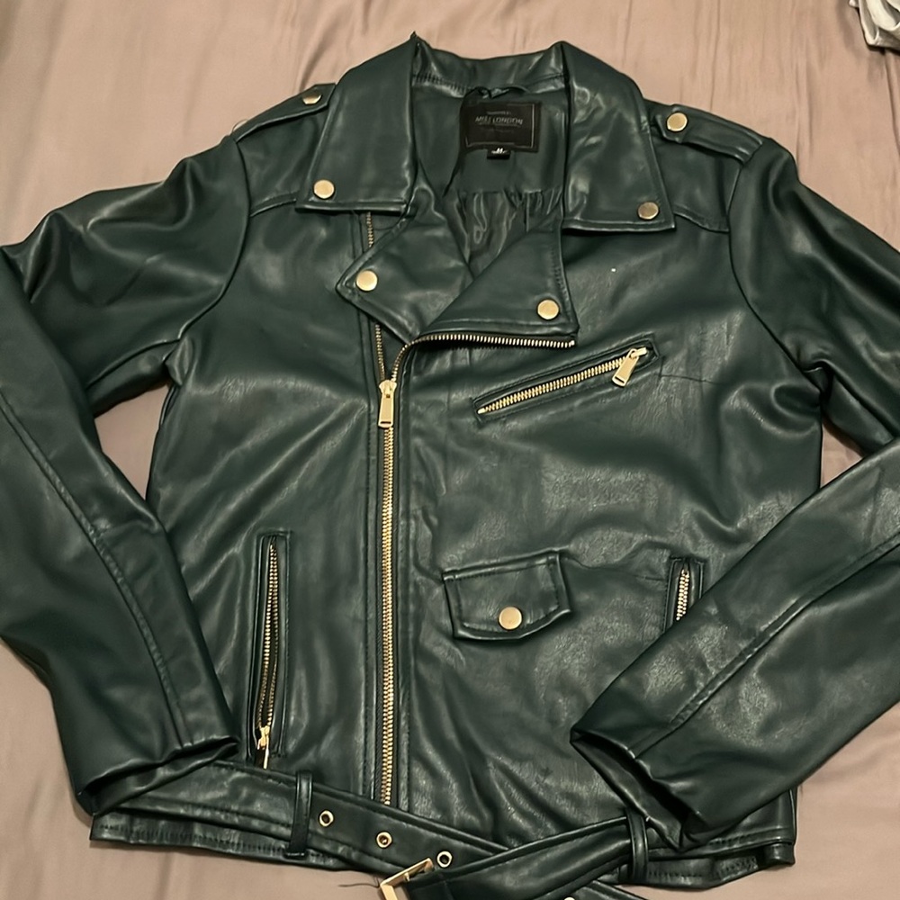 Green leather only worn once